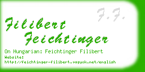 filibert feichtinger business card